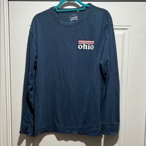 Blue Ohio Long Sleeve Shirt Size Large